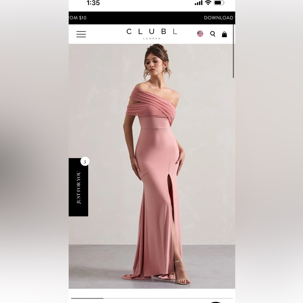 New with Tags Club L London Blush Pink Bridesmaid or MOB dress US size 4